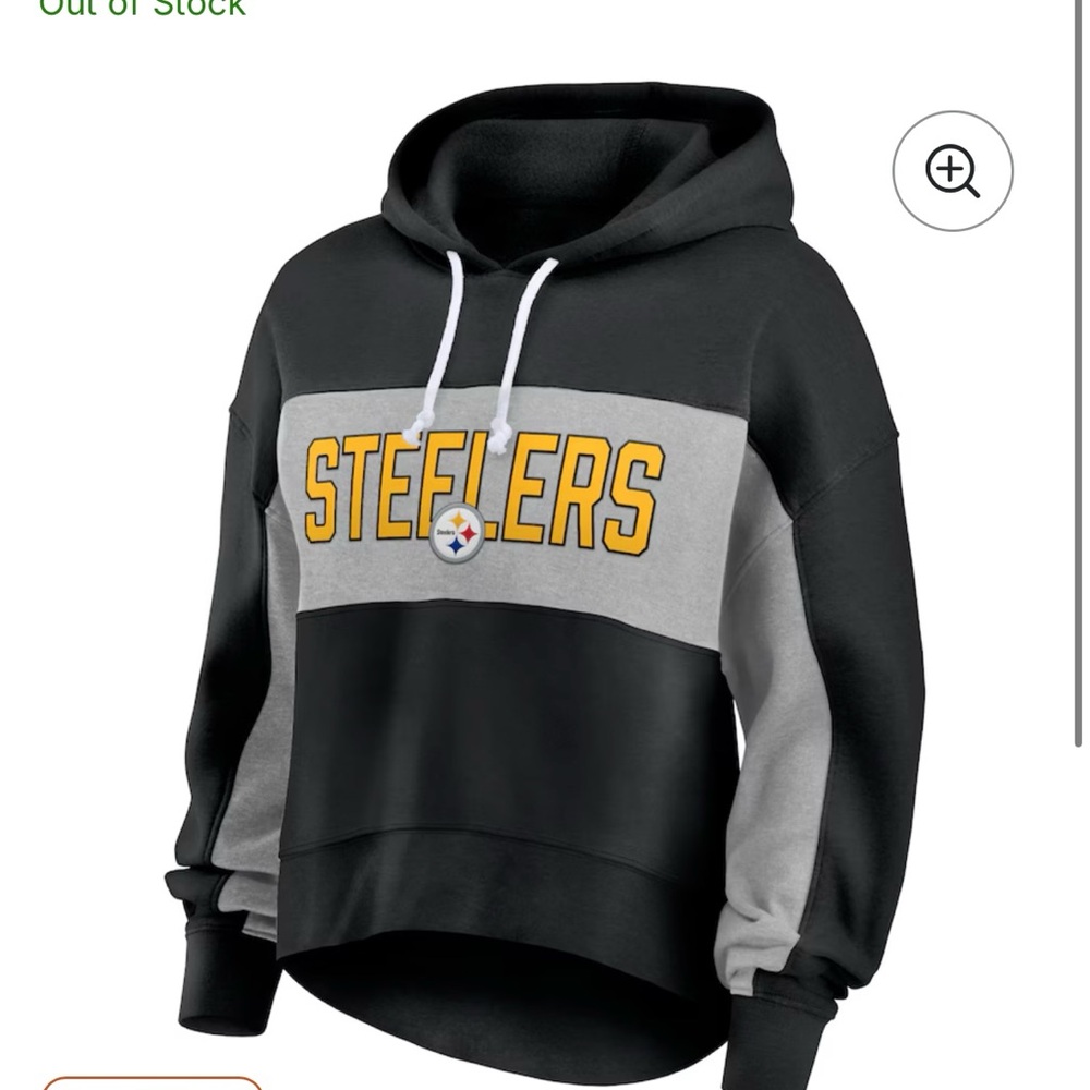 Worn Only Once- Women’s Fanatics Black and Gray Steelers Sweater